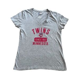 Minnesota Twins Since 1901 Baseball V-Neck Short Sleeve T-Shirt Size Small